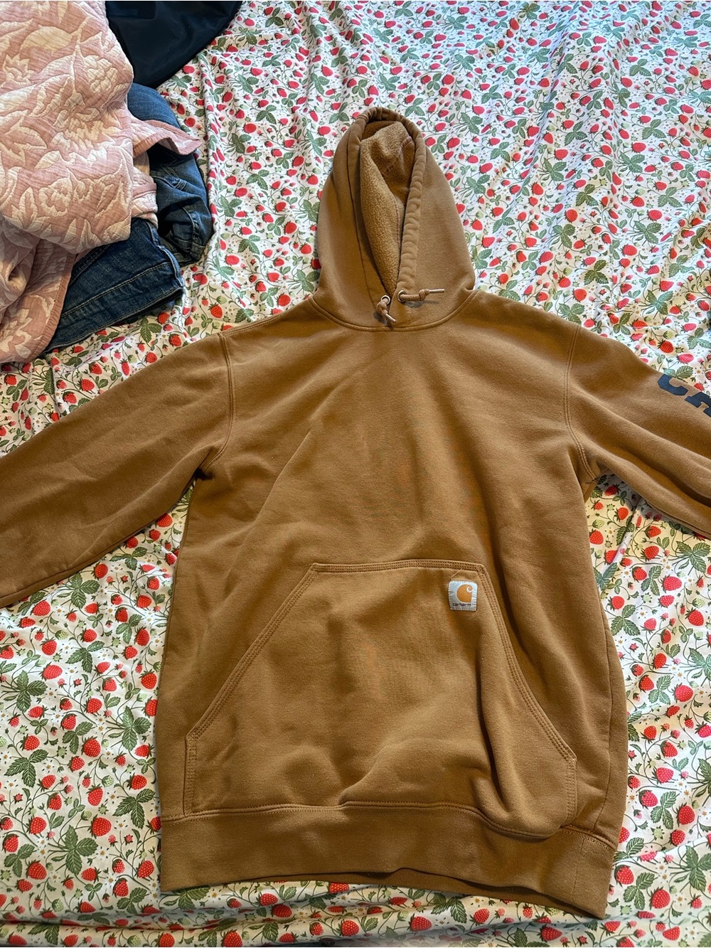 Carhartt Men’s Brown Crewneck Hooded Sweatshirt